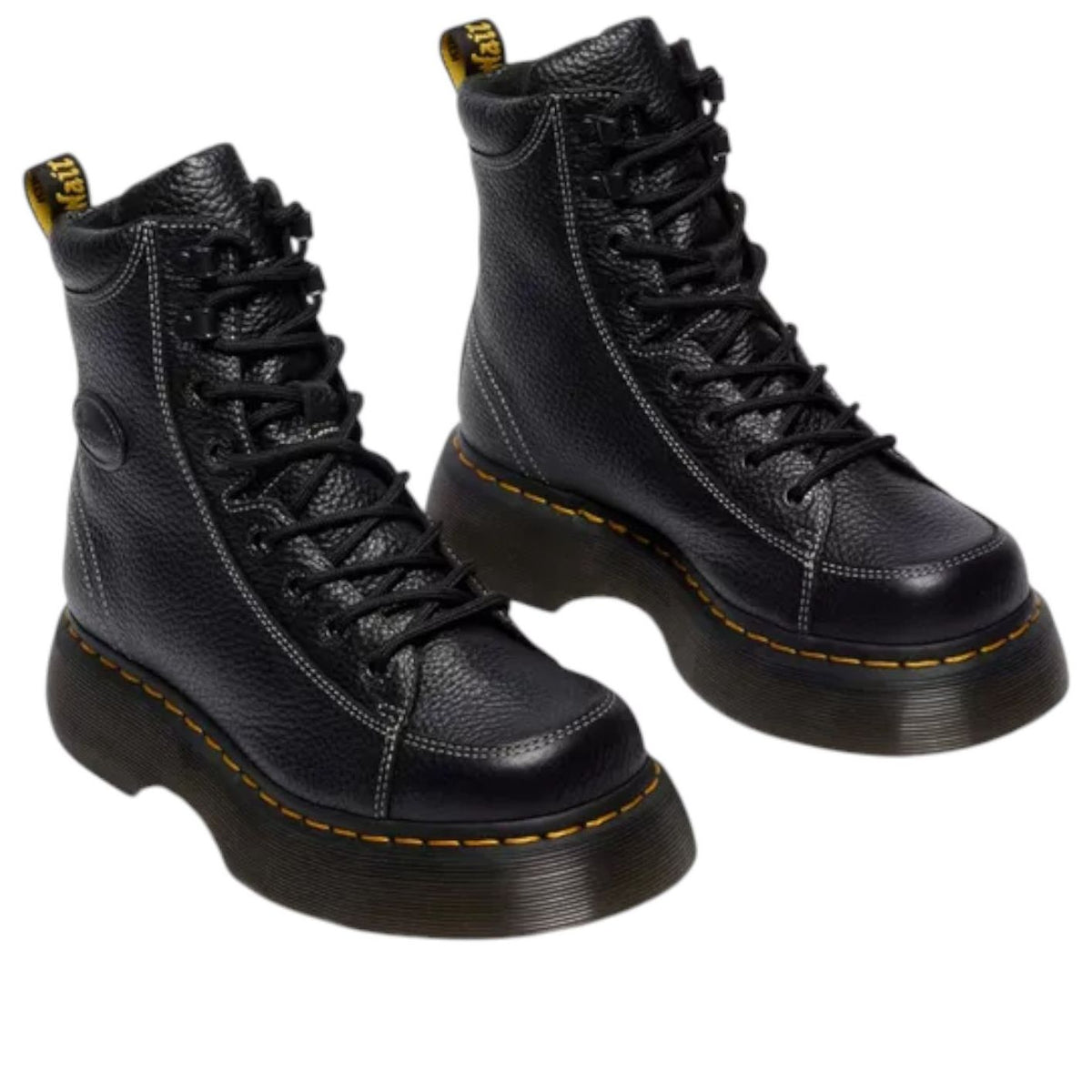 (WMNS) Dr. Martens BUZZ 8-EYE Milled Nappa Boots 'Black' 42032001