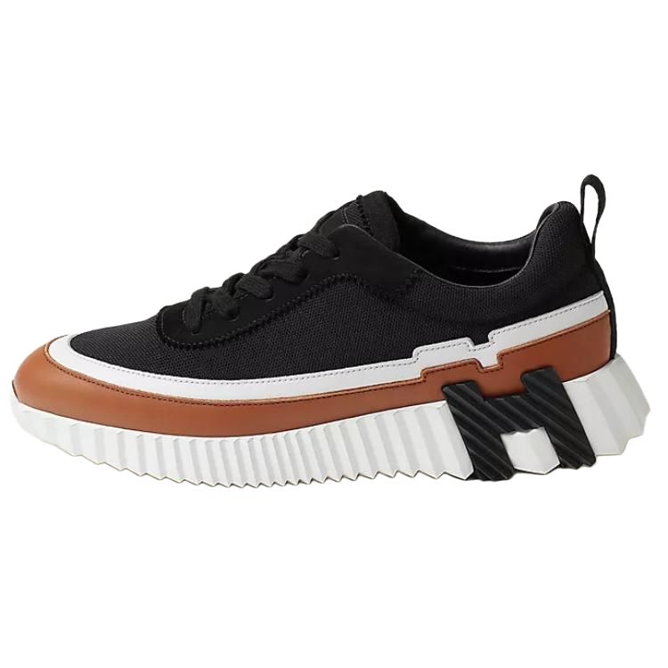 HERMES Bouncing Low-Top Casual Shoes Women's Black