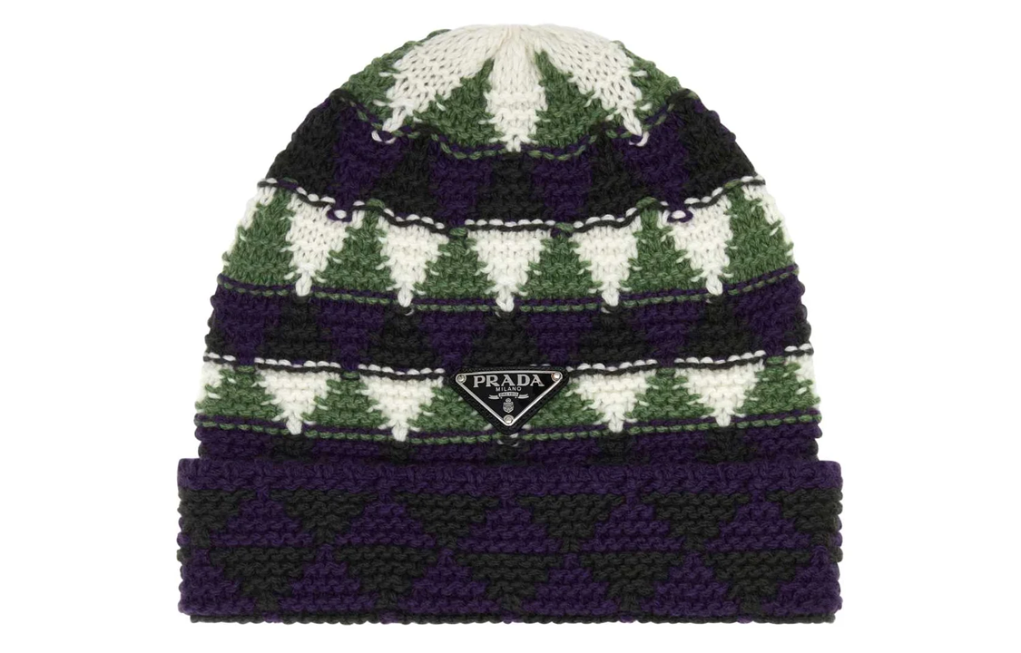 PRADA Cashmere Wool Beanies Women's Multicolor