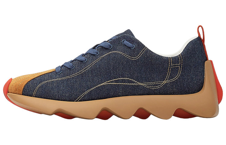HERMES Envol Low-Top Casual Shoes Men's Blue Black