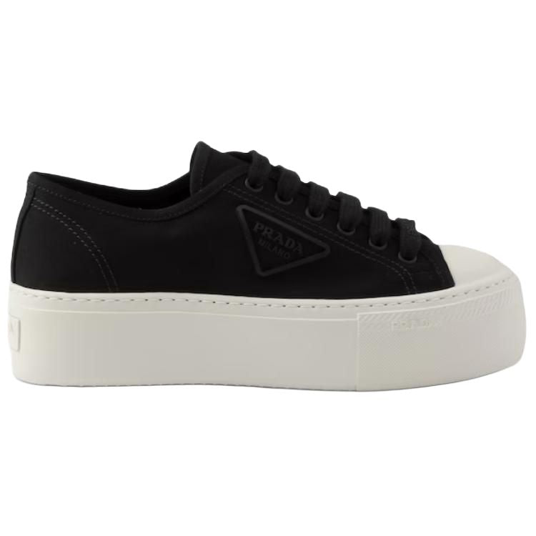PRADA Low Top Skateboard Shoes Women's Black
