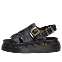 (WMNS) Dr. Martens Wrenlie Open Toe Nappa Leather Fisherman Platform Sandals 'Black' 42337001