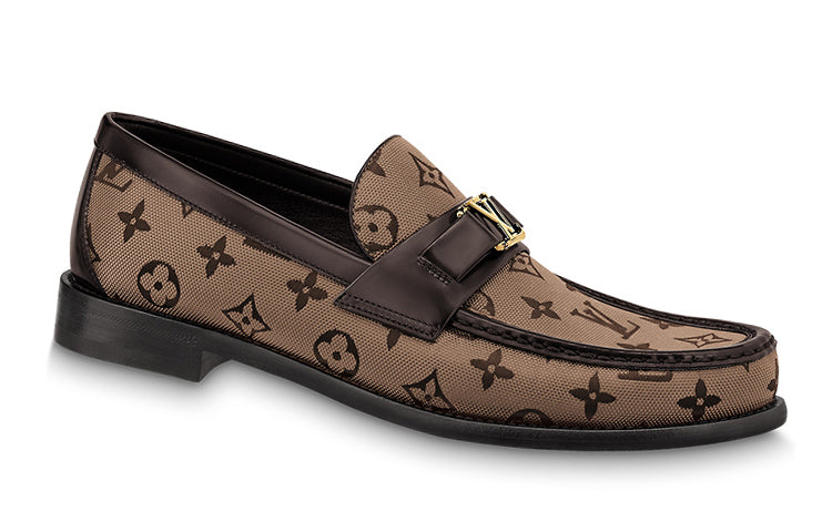 LOUIS VUITTON Major Loafer Shoes 'Brown Monogram' 1ABFK7