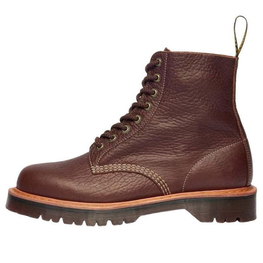 Dr. Martens 1460 Wild Grain Leather Lace Up Boots 'Sepia Brown' 42444200