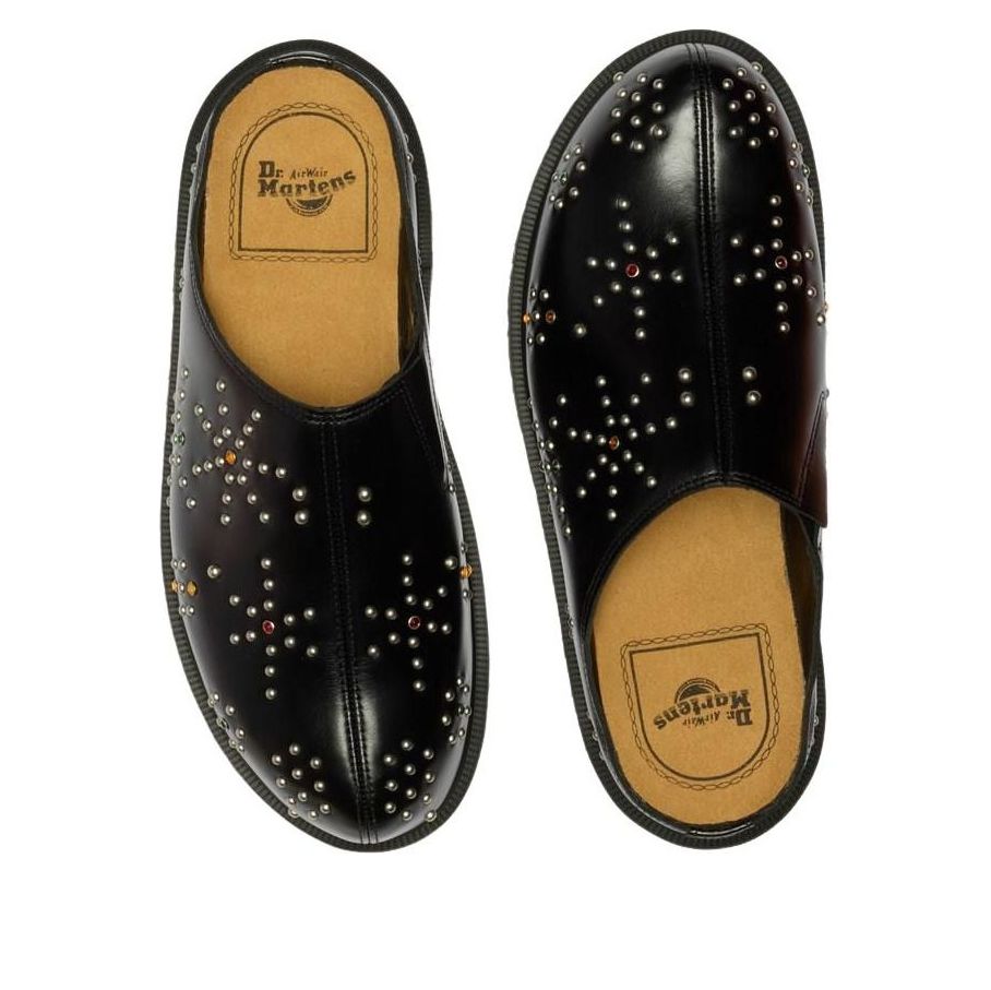 Dr. Martens San Leather Studded Mules 'Black' 42449001