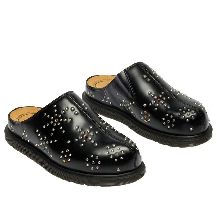Dr. Martens San Leather Studded Mules 'Black' 42449001