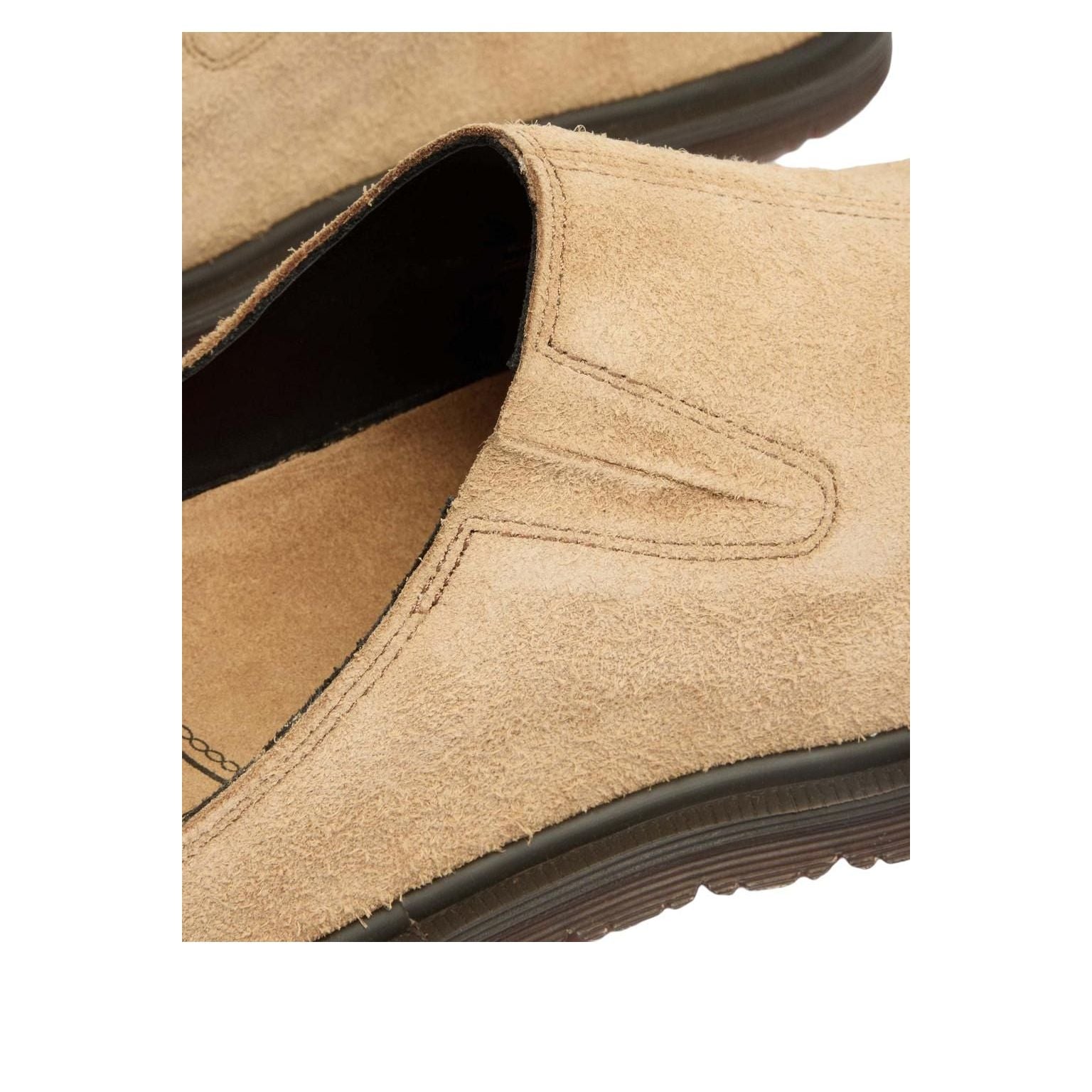 Dr. Martens San Hairy Suede Mules 'Savannah Tan' 42451200