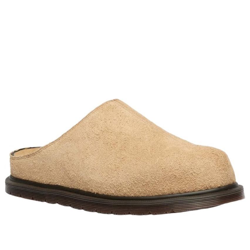 Dr. Martens San Hairy Suede Mules 'Savannah Tan' 42451200