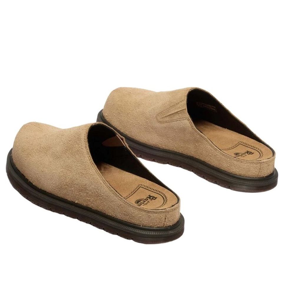 Dr. Martens San Hairy Suede Mules 'Savannah Tan' 42451200