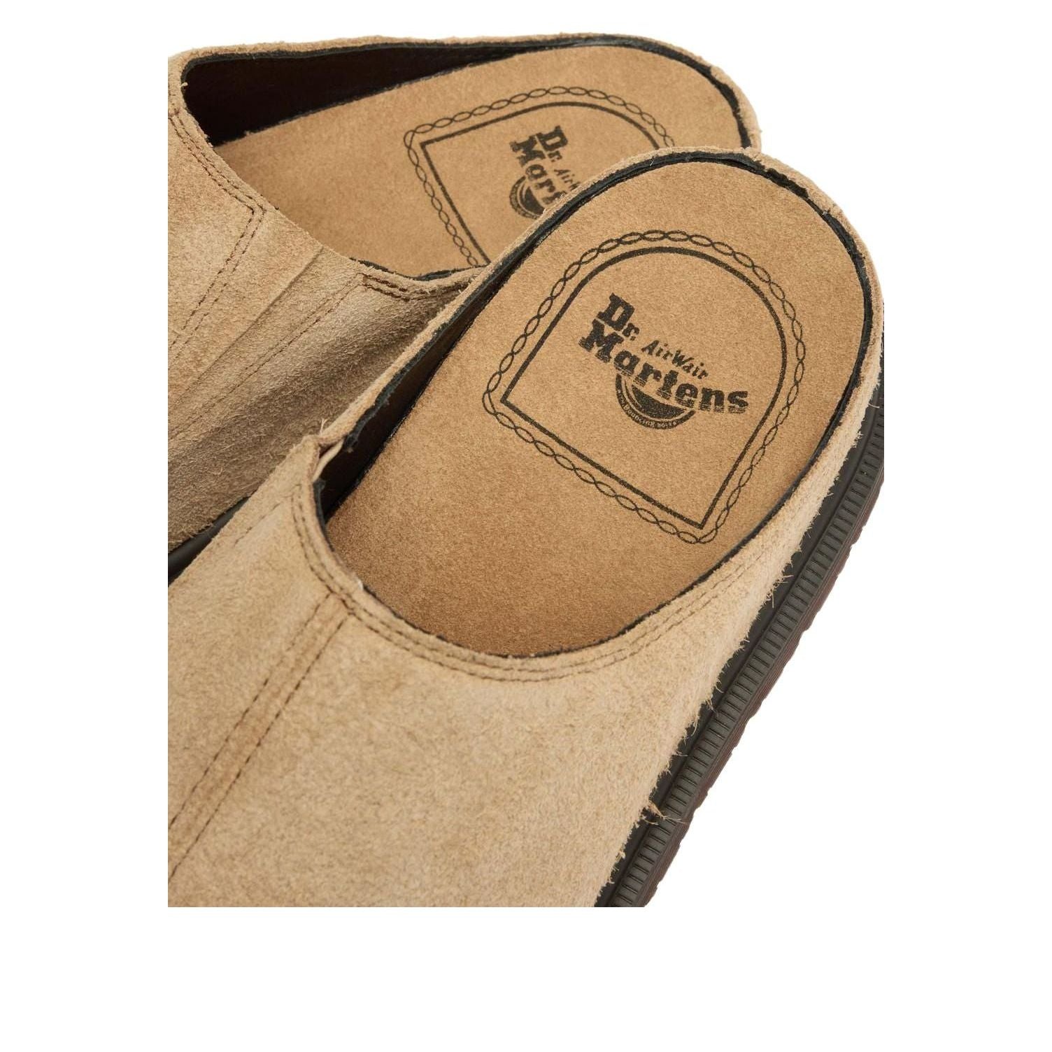 Dr. Martens San Hairy Suede Mules 'Savannah Tan' 42451200