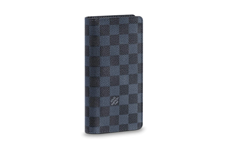 LOUIS VUITTON Wallet Brazza Damier Cobalt Black/Blue