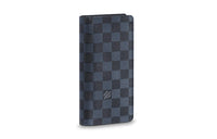 LOUIS VUITTON Wallet Brazza Damier Cobalt Black/Blue