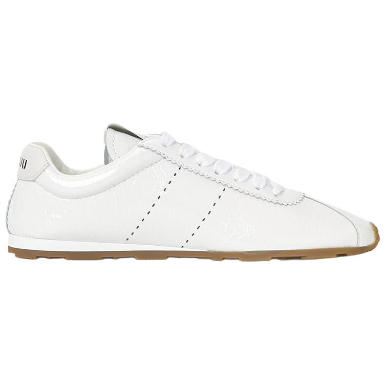 MIU MIU Plme Low Top Casual Shoes Women's White