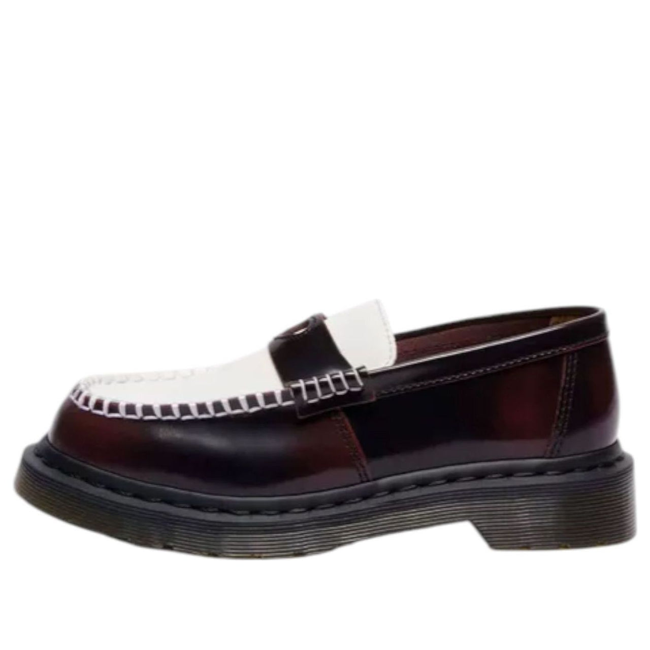 (WMNS) Dr. Martens Penton Heart Two-Tone Arcadia Loafers 'Cherry Red White' 42594600
