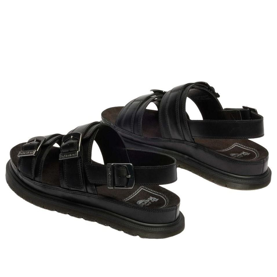Dr. Martens San Two Strap Orleans Leather Sandals 'Black' 42841001