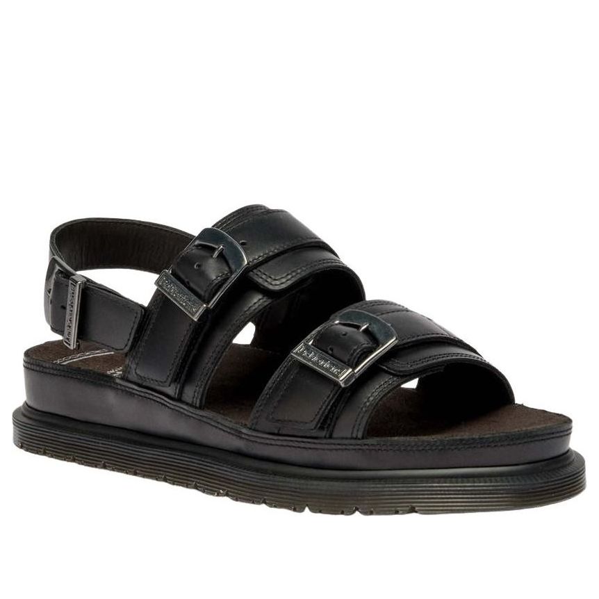 Dr. Martens San Two Strap Orleans Leather Sandals 'Black' 42841001