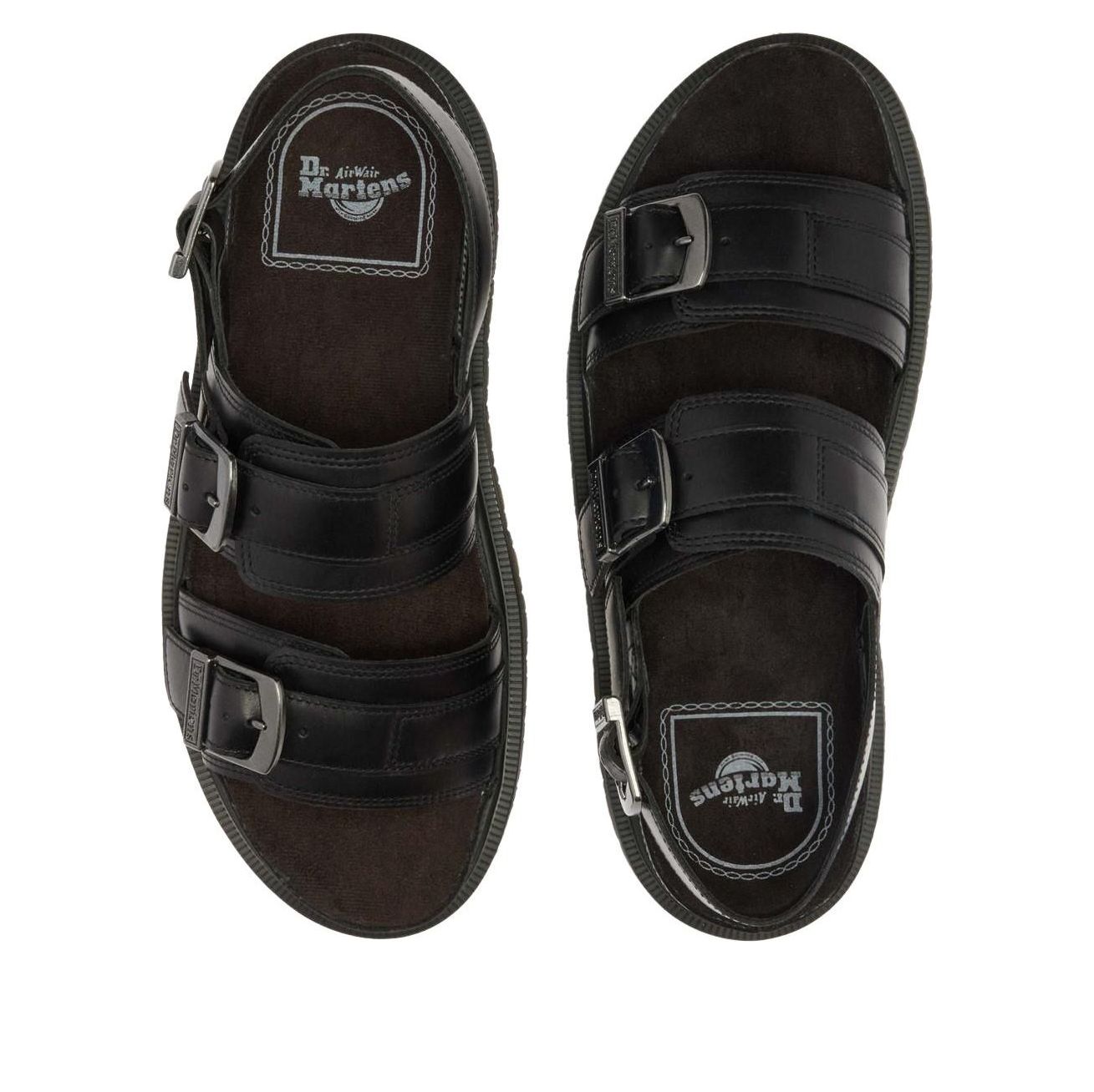 Dr. Martens San Two Strap Orleans Leather Sandals 'Black' 42841001