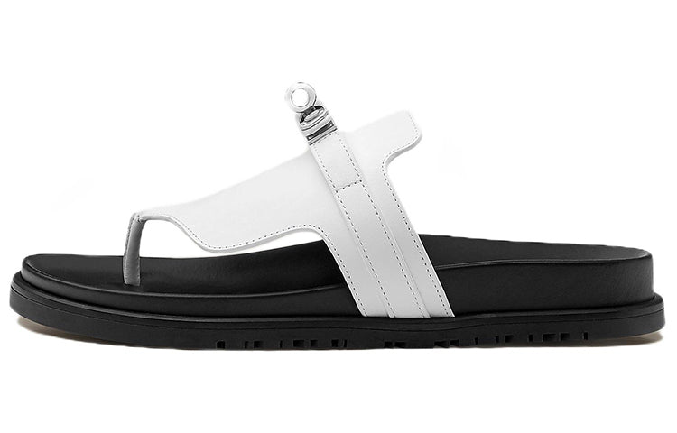 HERMES Empire Flip Flops Women's White Black