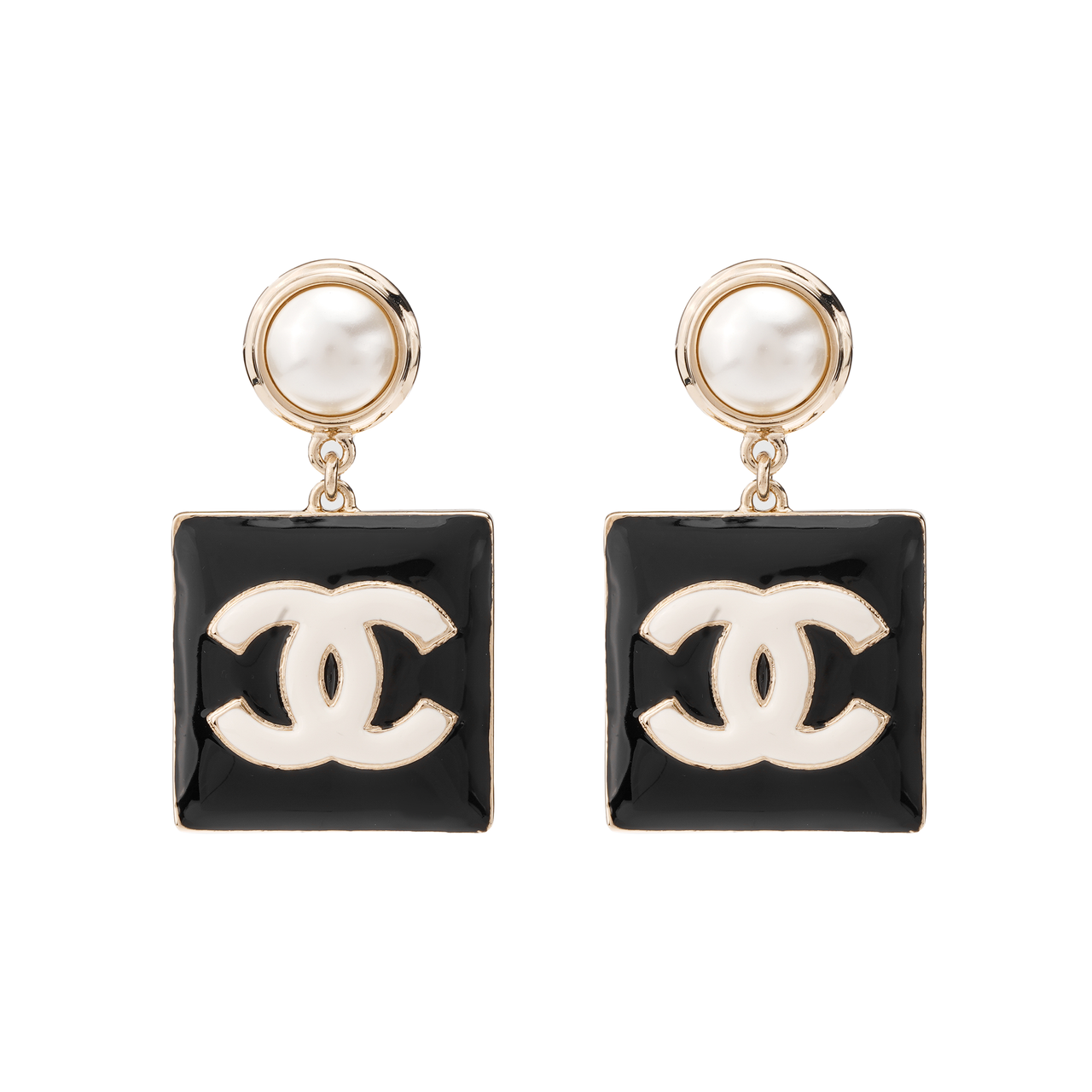 CHANEL Earrings Women's Black