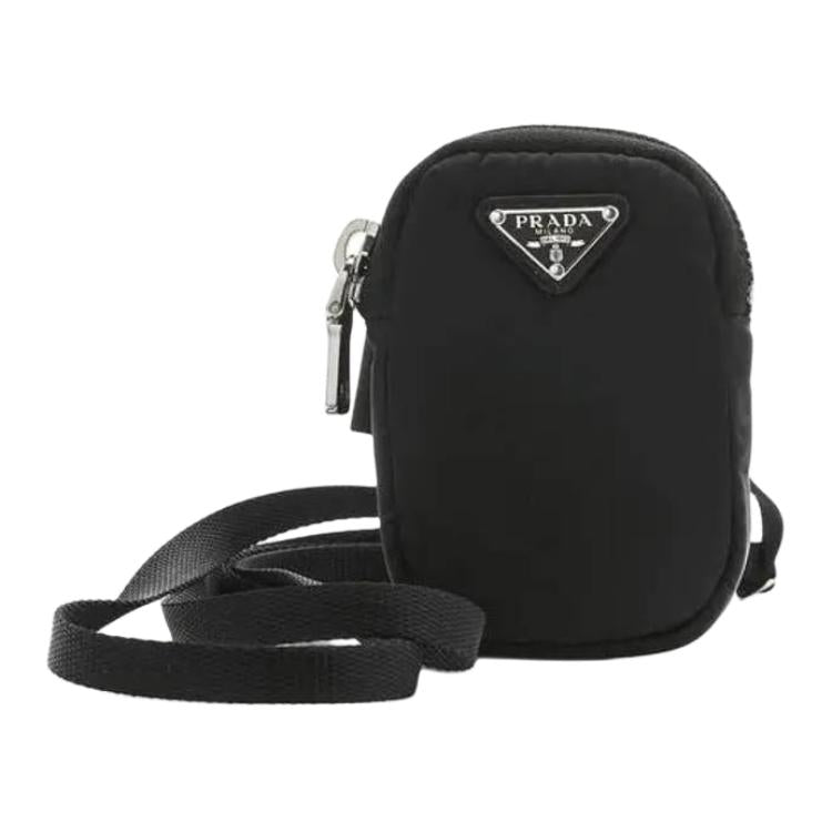 PRADA Fabric One Shoulder Handbags Unisex Black