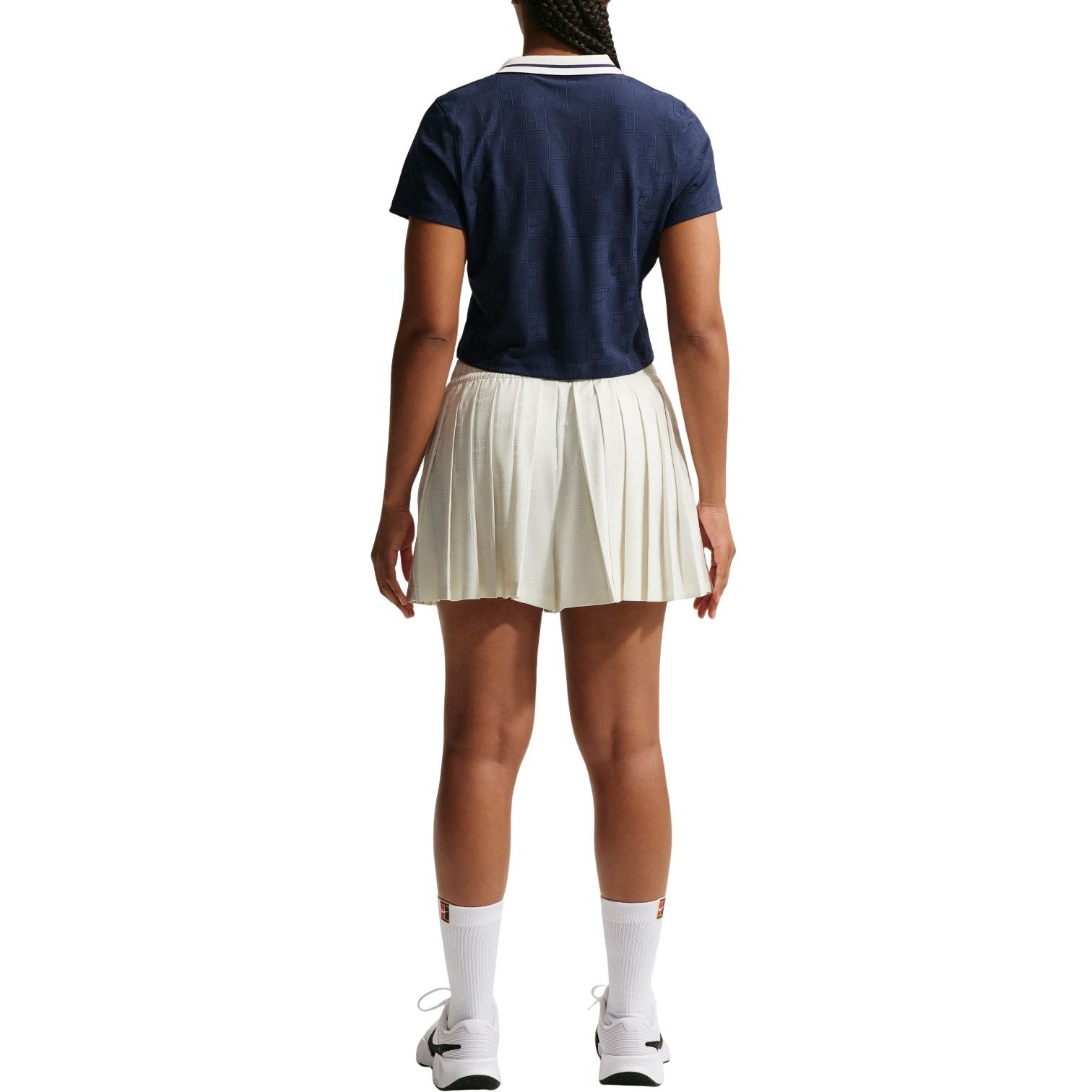 (WMNS) Nike Court Collection Dri-FIT Cropped Polo 'Midnight Navy Sail' IB0772-410