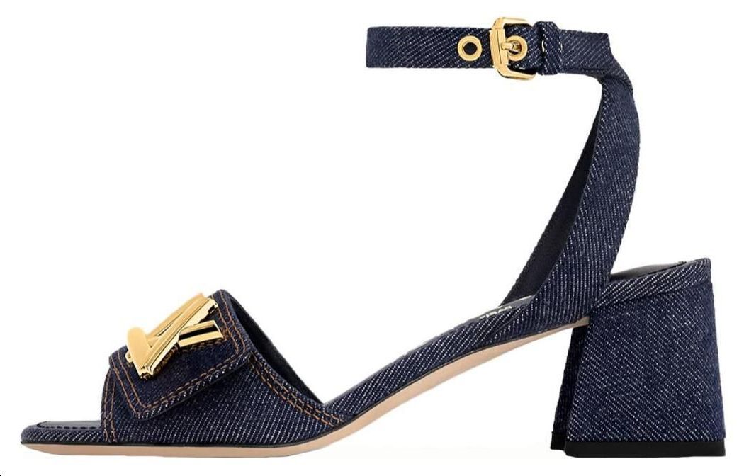 LOUIS VUITTON Strap Sandals Women's Dark Blue