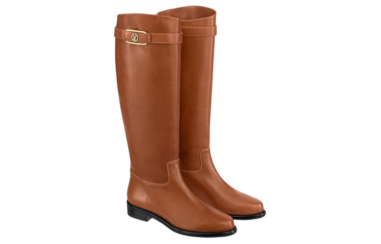LOUIS VUITTON Westside Knee-high Boots Women's Brown