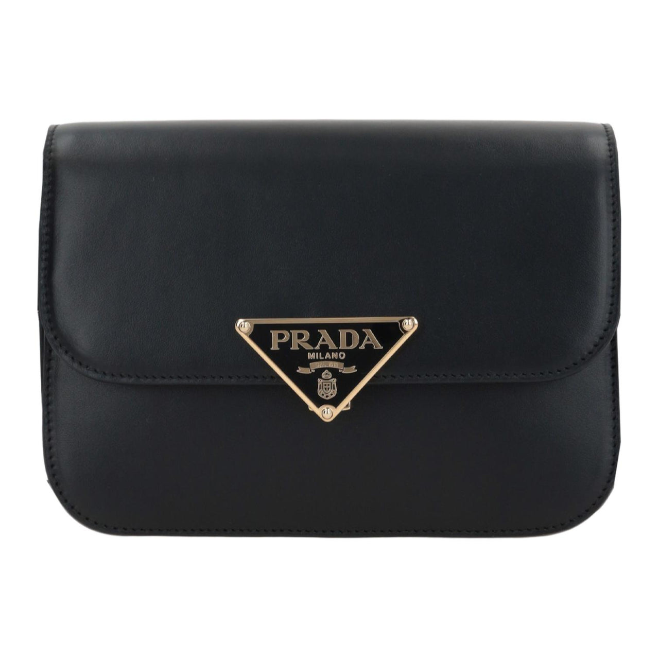 PRADA Calfskin Crossbody Bag Shoulder Bag Women's Black