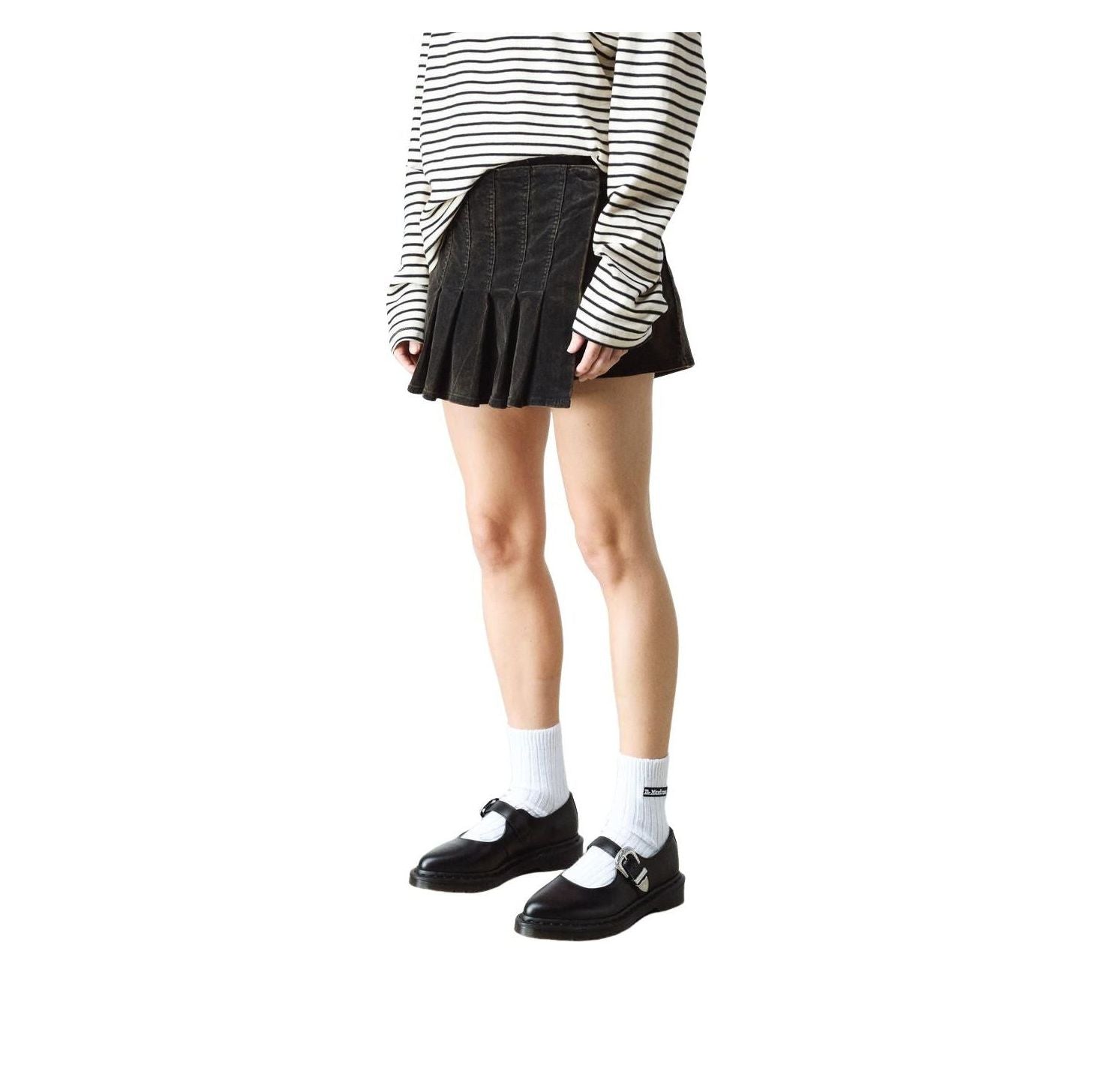 (WMNS) Dr. Martens Elphie Buckle Atlas Mary Jane Leather Shoes 'Black Atlas' 43102001