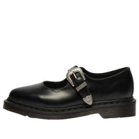 (WMNS) Dr. Martens Elphie Buckle Atlas Mary Jane Leather Shoes 'Black Atlas' 43102001