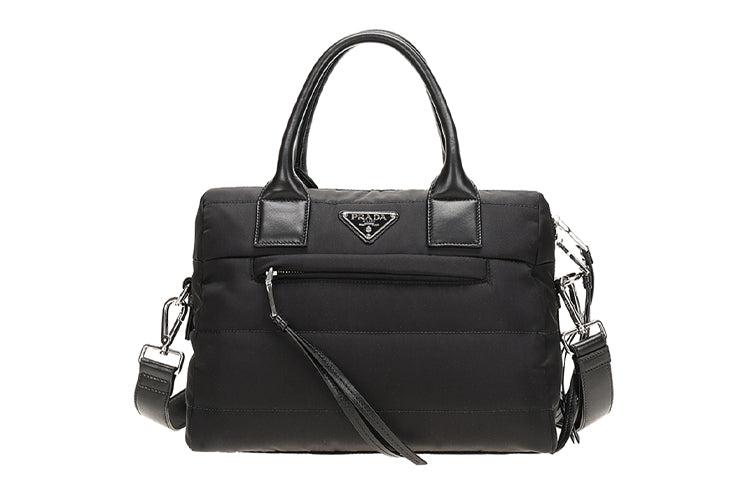 PRADA Fabric Shoulder Bag Women's Black