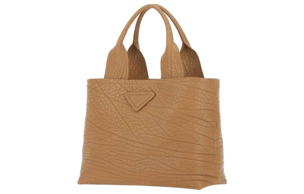 PRADA Calfskin Tote Bag Shopping Bag Handbag Regular Women's Camel