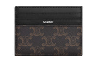 CELINE Cow Leather Card Holder Men's Black