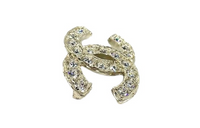 CHANEL Crystal Cc Brooch