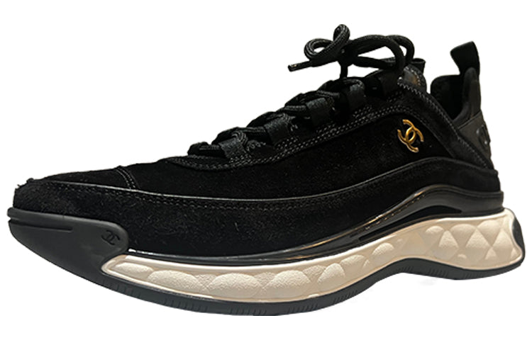 CHANEL Wear-Resistant Low-Top Casual Shoes Men's Black