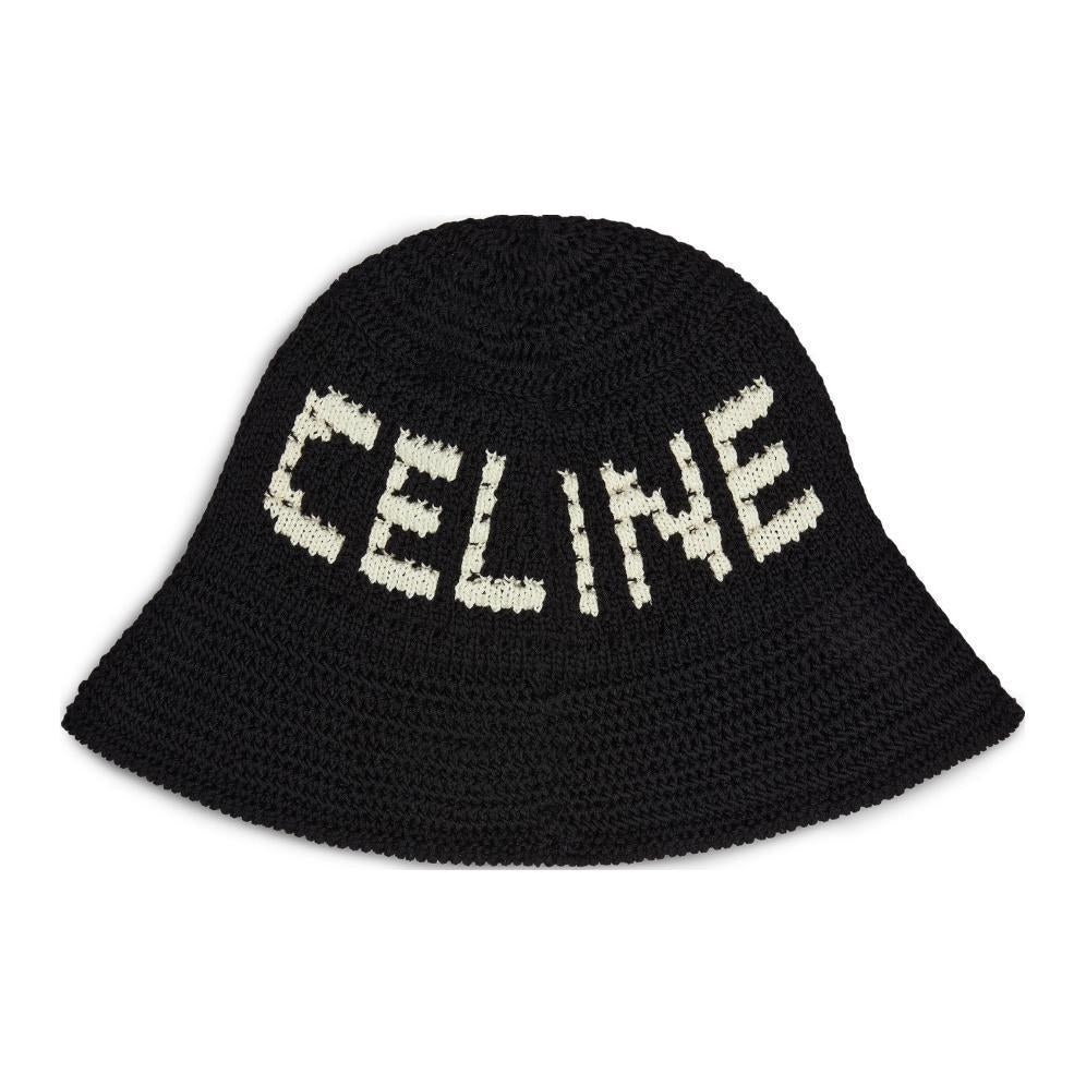 CELINE Cotton Beanies Men's Black
