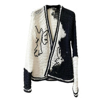 CHANEL Knitwear Women's Black White