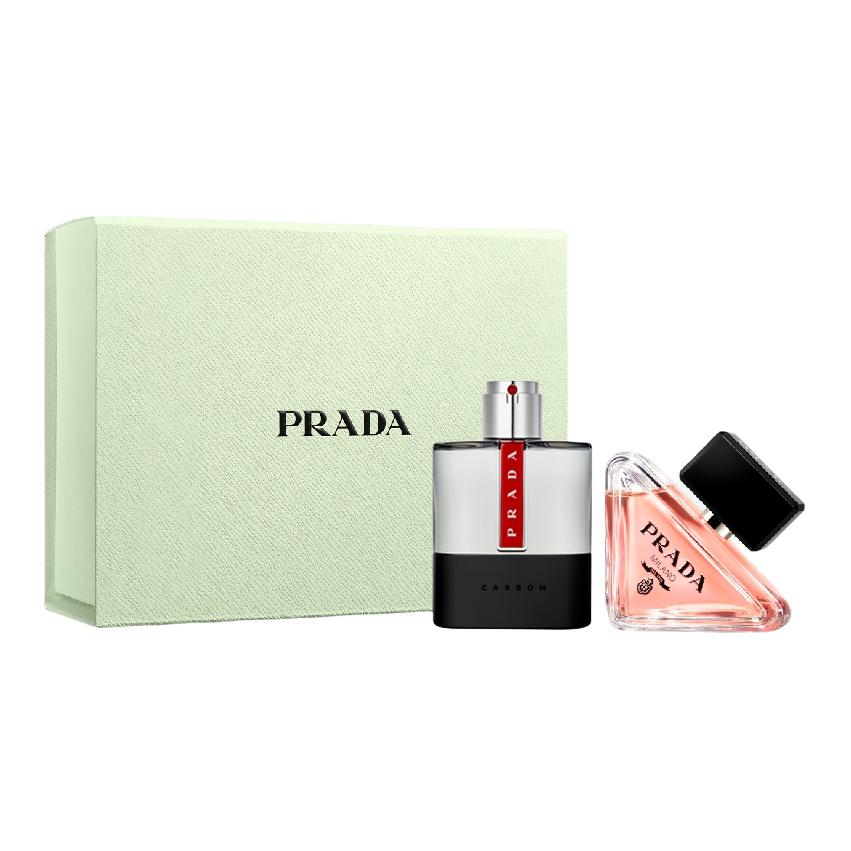 PRADA Carbon Black 'Mysterious Match' Fragrance Gift Box Perfume Sets Perfume EDP Citrus Jasmine 50ml+50ml