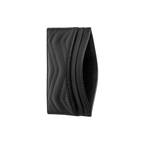 (WMNS) Gucci 26 GG Marmont Card Holder Wallet 'Black' 443127-AAET8-1000