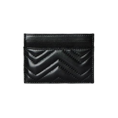 (WMNS) Gucci 26 GG Marmont Card Holder Wallet 'Black' 443127-AAFAX-1000