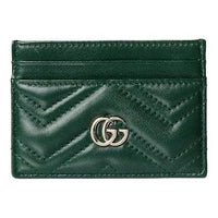 (WMNS) Gucci 26 GG Marmont Card Holder Wallet 'Green' 443127-AAFAX-3020