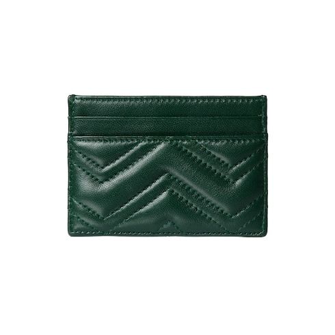 (WMNS) Gucci 26 GG Marmont Card Holder Wallet 'Green' 443127-AAFAX-3020
