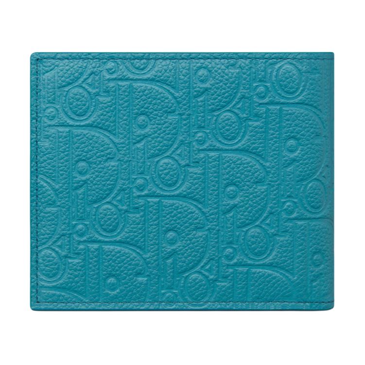 DIOR Cow Leather Wallet Men's Blue