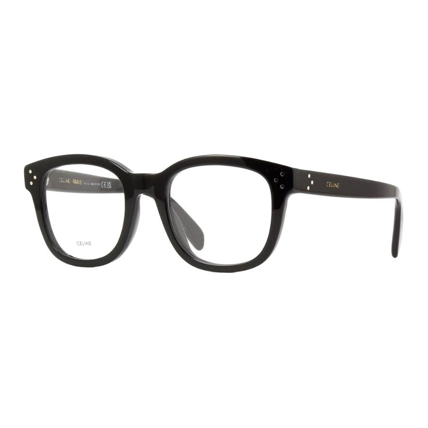 CELINE Acetate Square Eyeglass Frames Unisex Black
