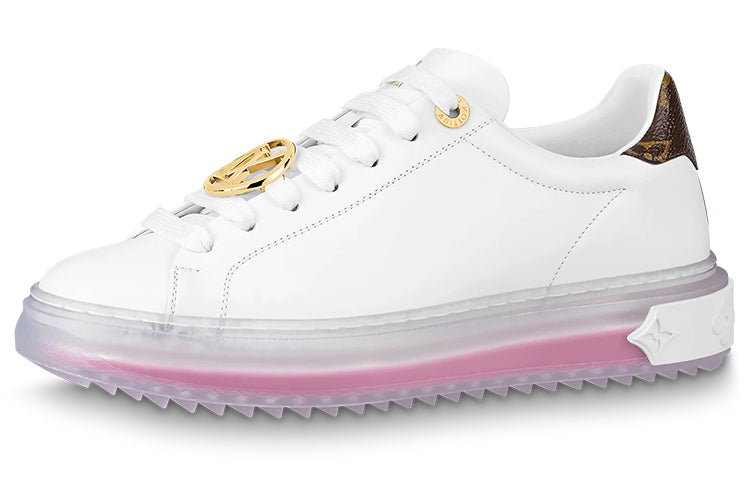 LOUIS VUITTON Time Out Sneakers 'White Pink Gold' Women's