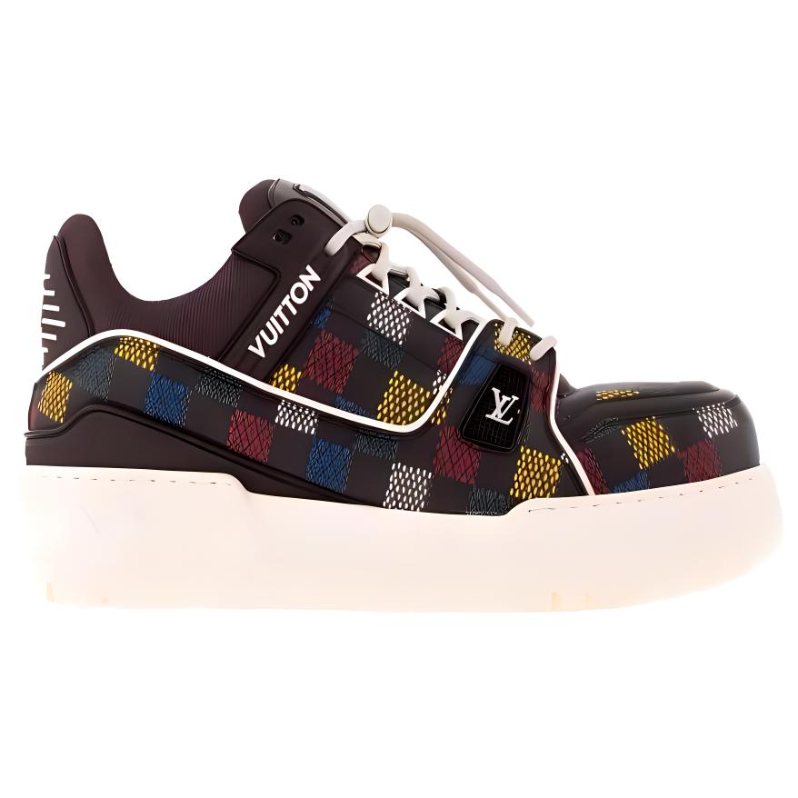 LOUIS VUITTON Trainer 2025 Spring And Summer Men's Collection Low-Top Skateboard Shoes Men's Black