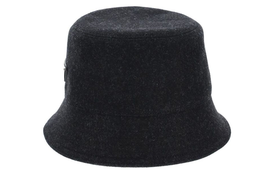 PRADA Calfskin Wool Bucket Hats Men's Black
