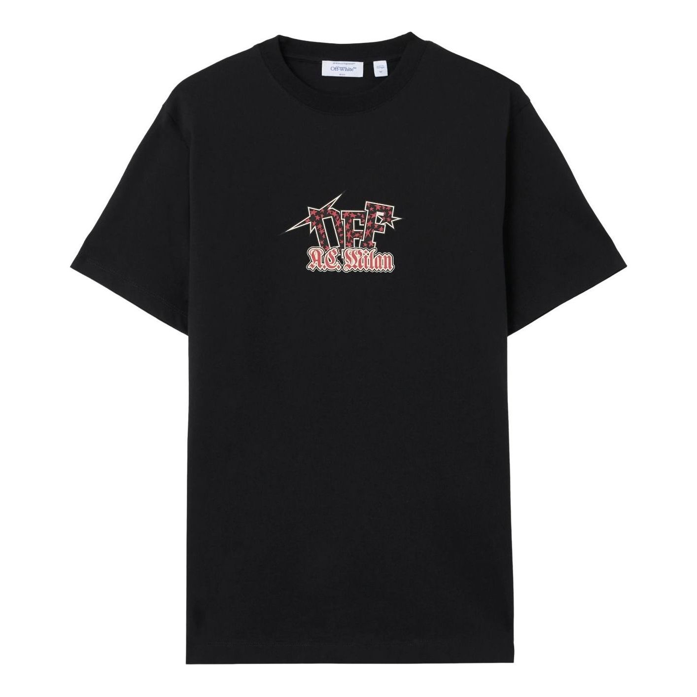 Off-White x c/o AC Milan Slim T-Shirt 'Black Red' 44MAA027G25J00N125