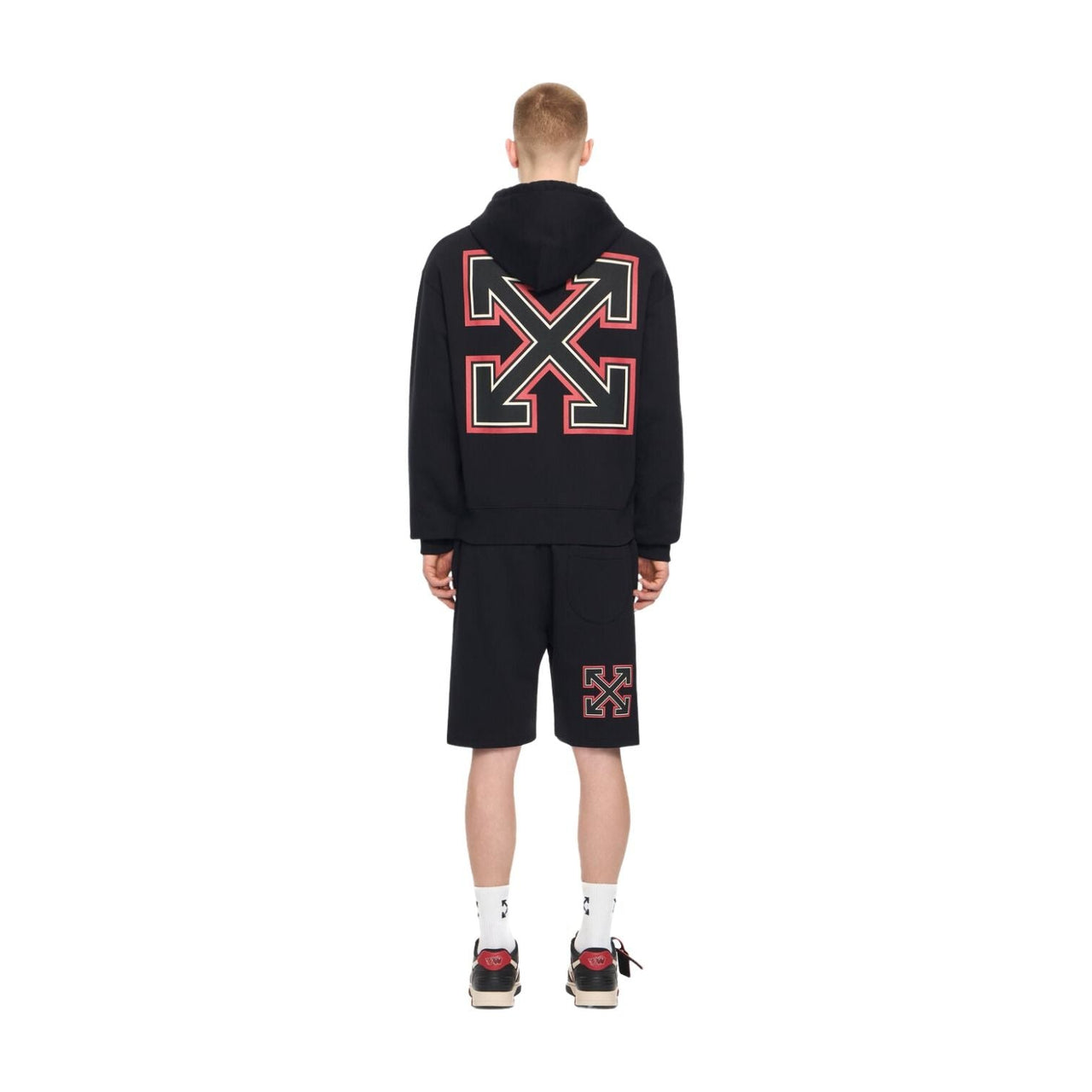 Off-White x c/o AC Milan Arrow Hoodie 'Black Red' 44MBB12NG25F001125