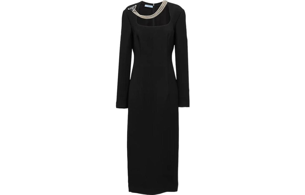 PRADA Long-Sleeved Dresses Women's Black